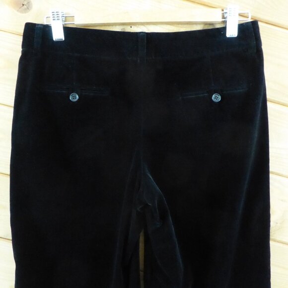 Theory Black Velvet Velour Knee Length Wide Leg Bermuda Pants Shorts Culottes 6 - Picture 3 of 11